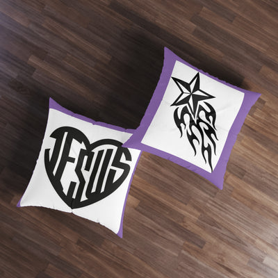 Tufted Floor Pillow, Square Jesus , soft Pillow for Sleeping