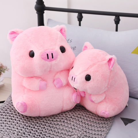 Sitting Big Head Blessed Pig Doll Pillow Plush Toy